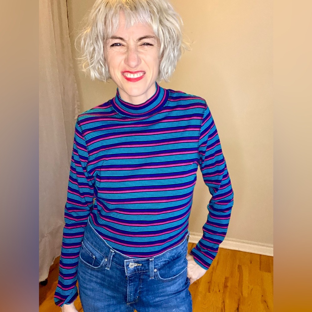 Northern Reflections Striped Turtleneck - Picture 3 of 10